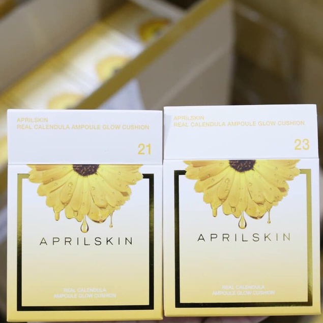 Phấn Nước Aprilskin Real Calendula Ampoule Glow Cushion SPF50+/PA++++ (13g)