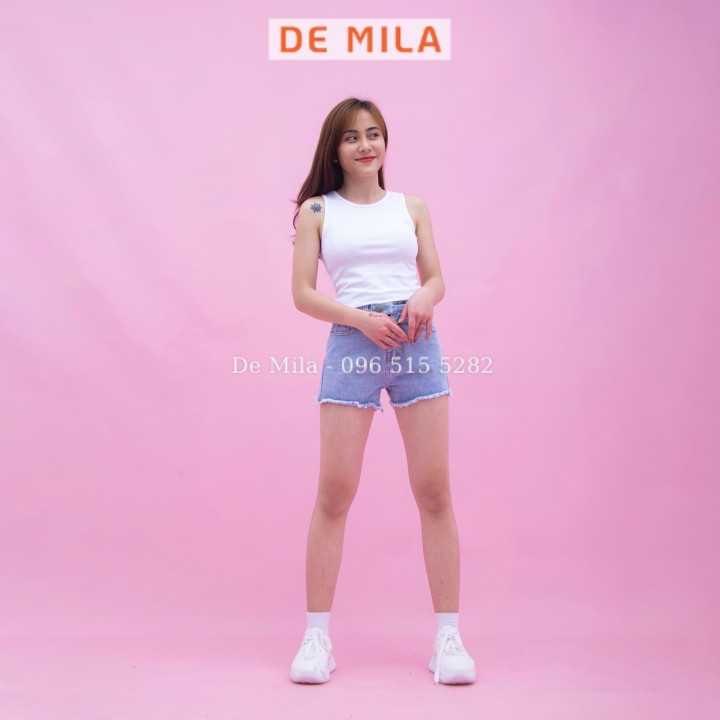 Áo croptop ba lỗ De Mila, áo ba lỗ nữ siêu hot hàng loại 1 chất đẹp cao cấp Hàng Loại 1 - AVC033 | BigBuy360 - bigbuy360.vn