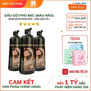 [CHÍNH HÃNG GIÁ RẺ] Dầu Gội Nhân Sâm Phủ Bạc Sin Hair Màu Nâu 500ml | Công Nghệ Nhật Bản