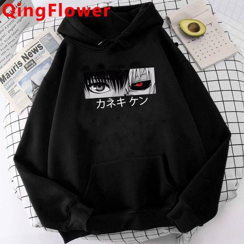 Áo hoodie unisex hình Kaneki Ken Tokyo Ghoul có big size đến hơn 100kg vải nỉ bông dày mịn