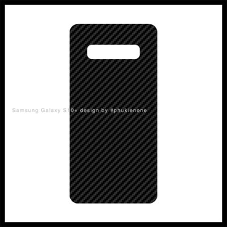 Decal dán lưng Samsung S10+ carbon đen