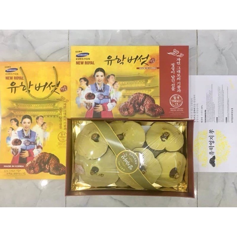 Nấm linh chi Hàn Quốc hiệu cô gái vàng hộp 1kg