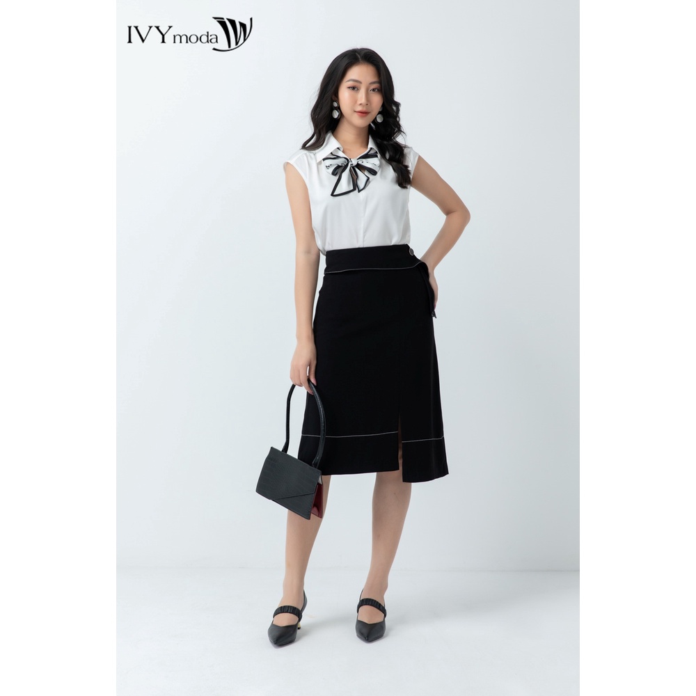 Chân váy chữ A chỉ nổi IVY moda MS 30M6743