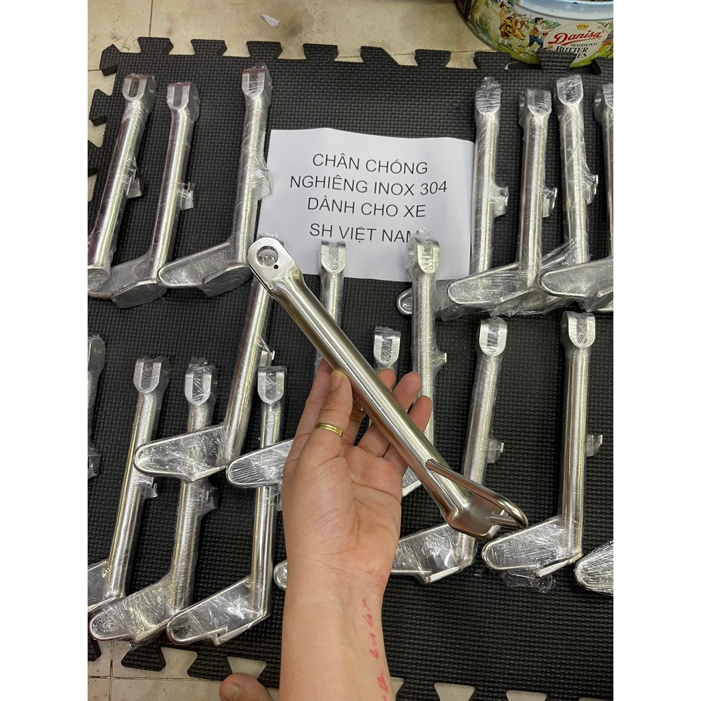Chân chống nghiêng Inox 304  SHVN , Sh việt nam gắn trực tiếp (Đá chống tắt máy tự làm lại chế lại)