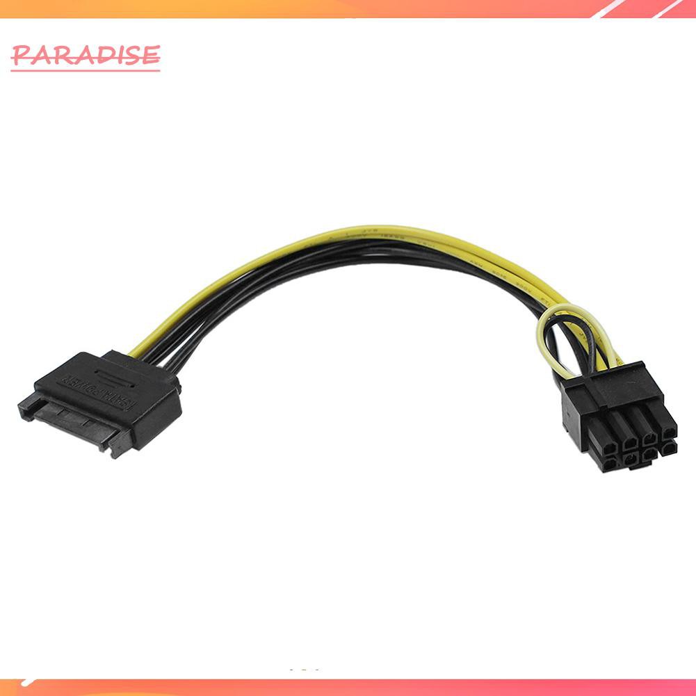 Dây Cáp Nguồn Pci-E 8 Inch 15 Pin Sata Male Sang 8 Pin (6 + 2) Thẻ Đồ Họa