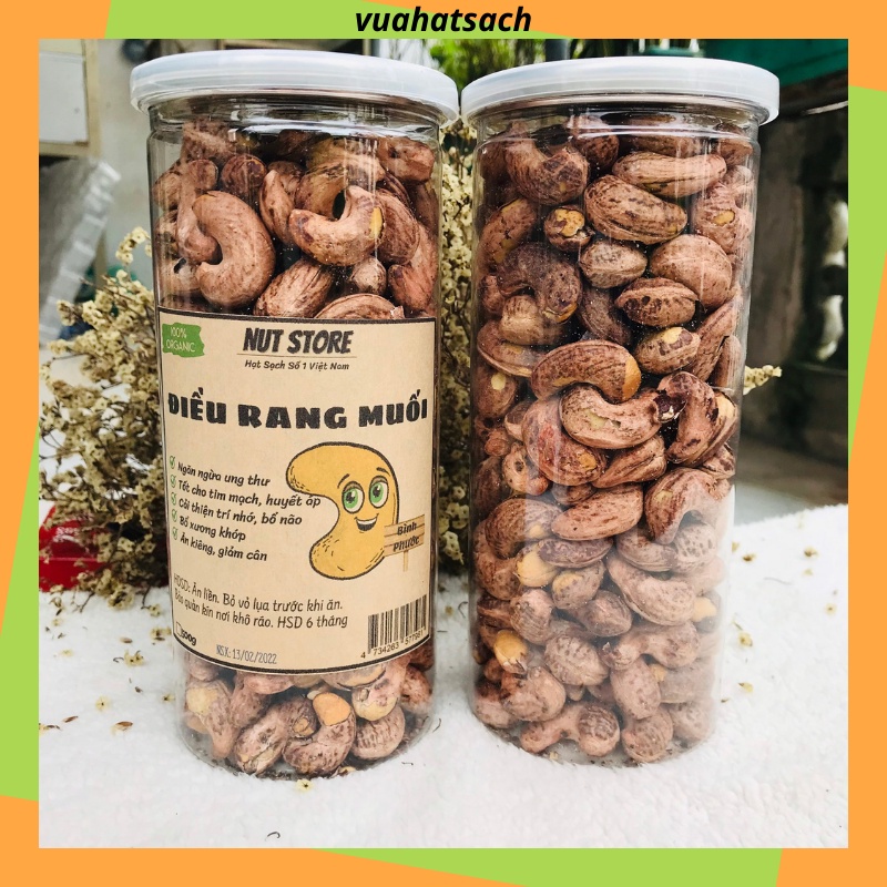 Hạt điều rang muối A Cồ nguyên lụa Bình Phước Nut Store 500g