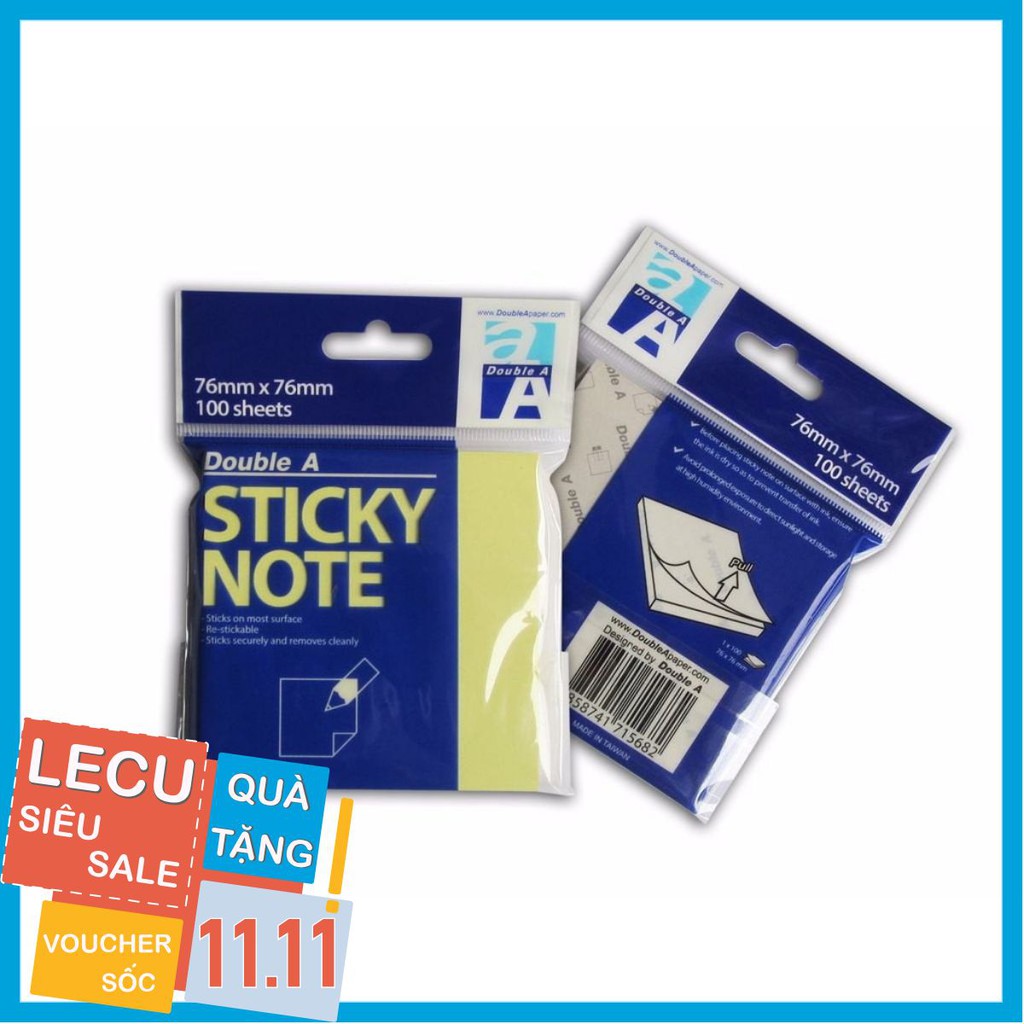 Giấy note Double A 3x3 (100 tờ)
