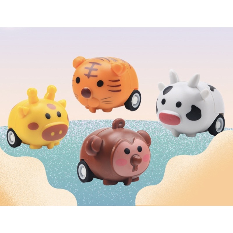 Đồ chơi con vật mini chạy đà-thú chạy cót mini-thú nhựa mini cho bé .
