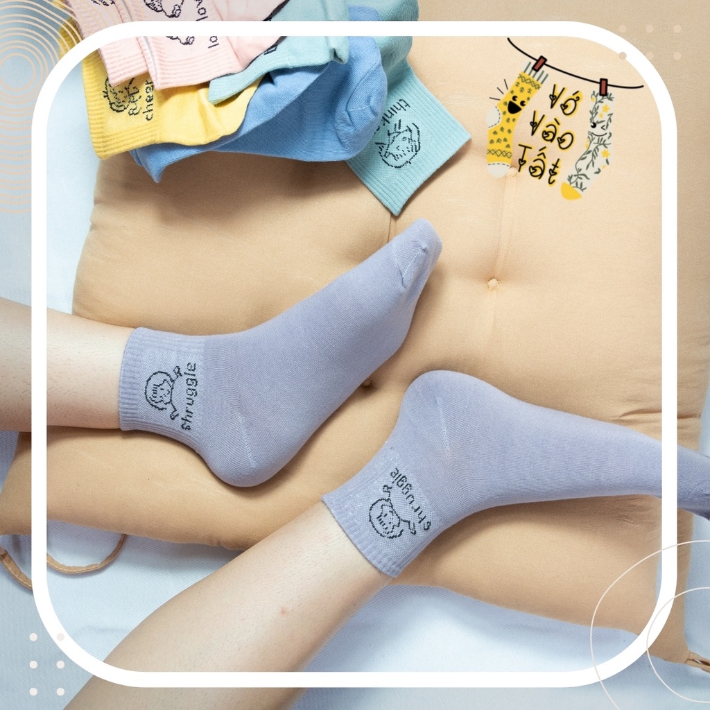 TẤT VỚ NỮ HÌNH VẼ CÔ GÁI NHIỀU MÀU