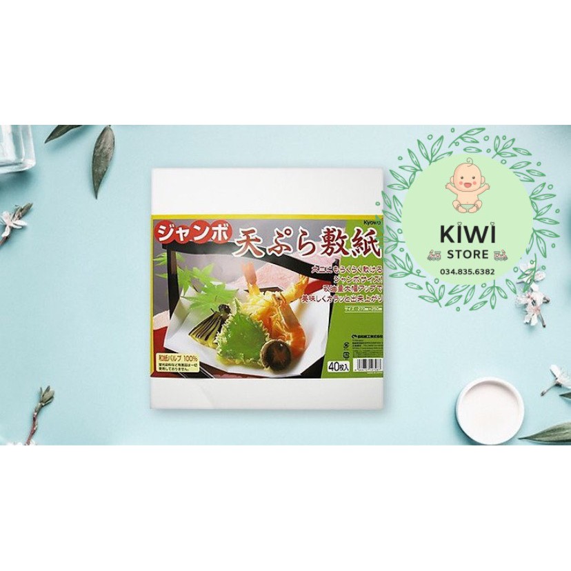 Giấy thấm dầu ăn, thực phẩm chiên rán Kyowa Nhật set 40 tờ