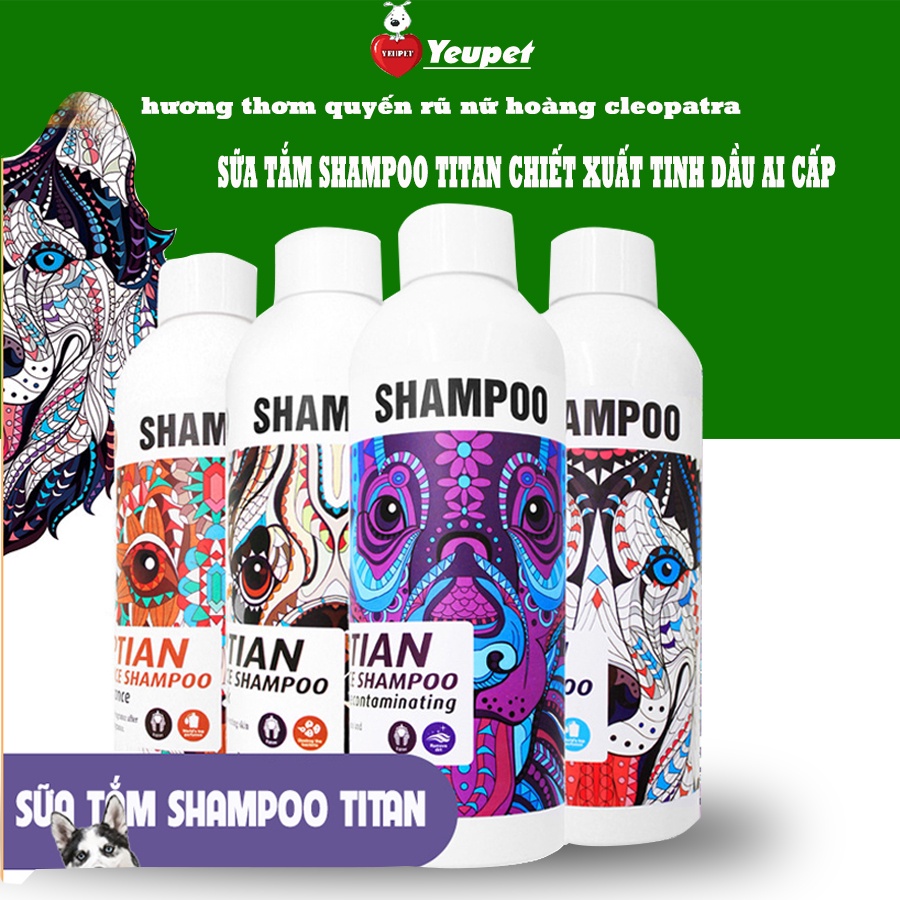 Sữa tắm chó mèo Sampoo dưỡng lông, ngừa bênh về da– Chiết xuất từ tinh dầu Ai Cập chất lượng cao_500ml