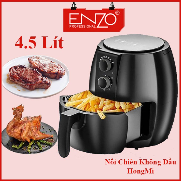 [Mã 254ELSALE giảm 7% đơn 300K] Nồi chiên không dầu 4.5L hongxin Bảo hành 12 tháng