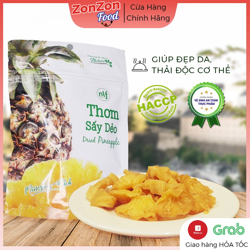 Dứa thơm sấy dẻo gói 75g siêu ngon nhiều dinh dưỡng tốt cho sức khỏe đồ ăn vặt Zonzon | BigBuy360 - bigbuy360.vn