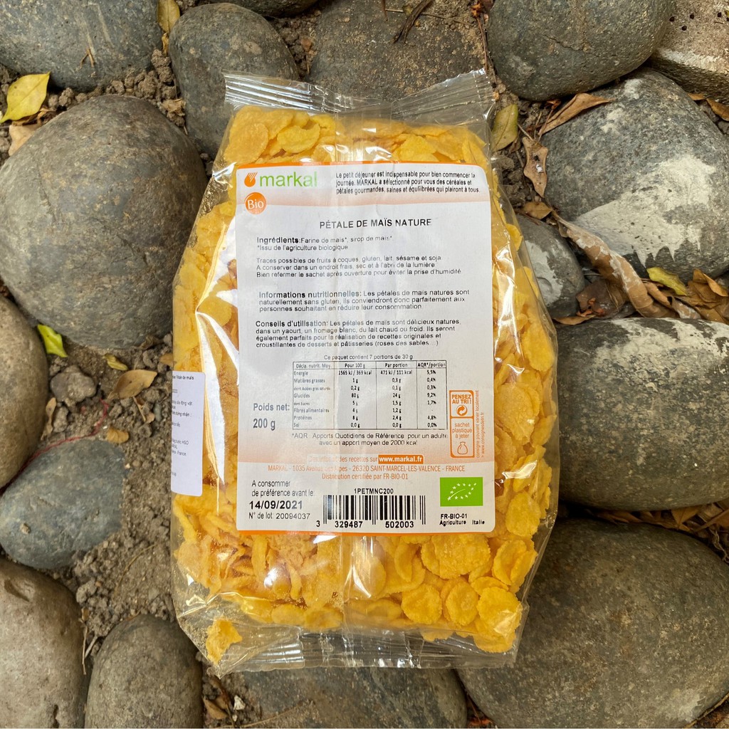 Date 20/8/2022 - Ngũ cốc hữu cơ bắp (ngô) cán dẹp Markal 200g