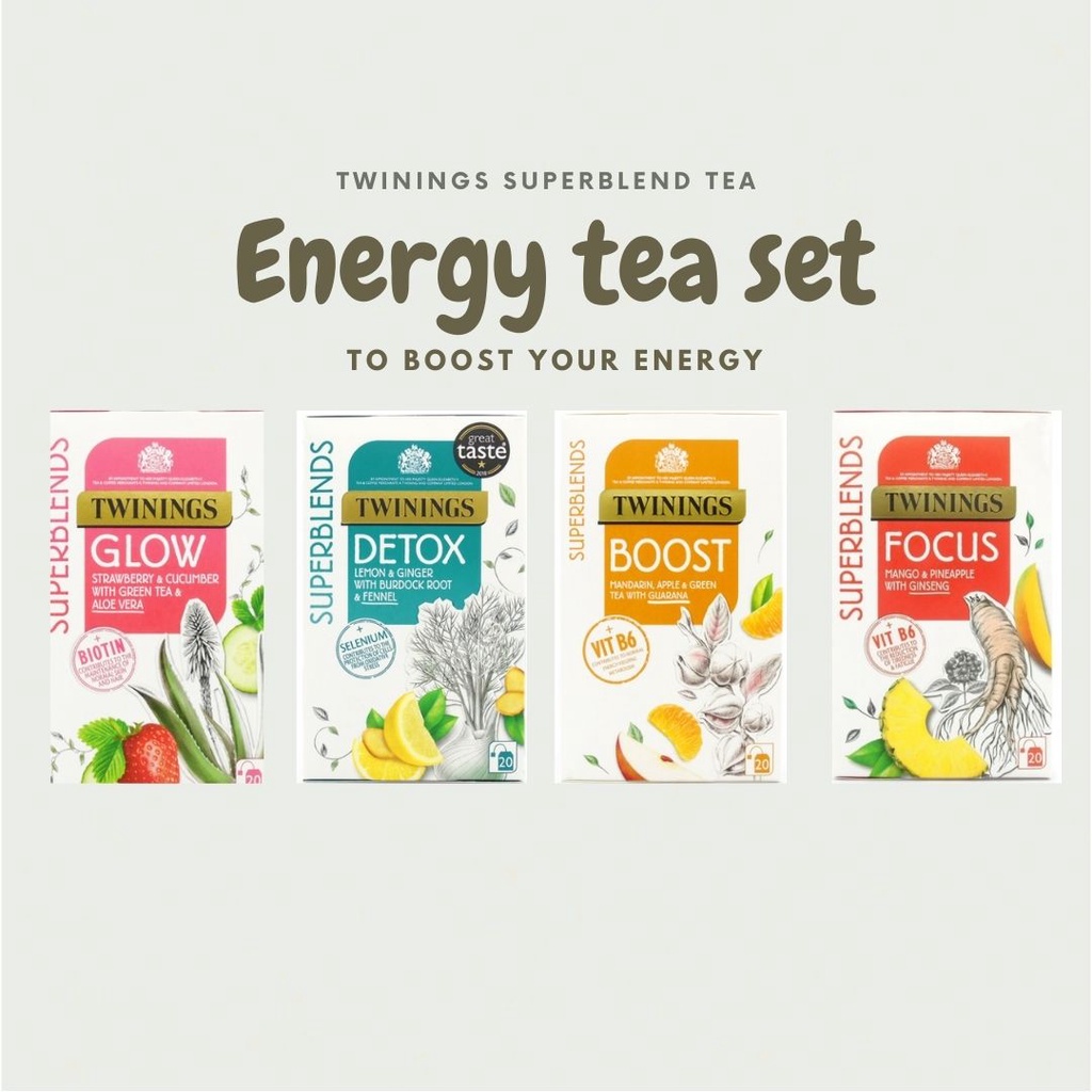 Set Trà Anh Twinings Superblend - energy
