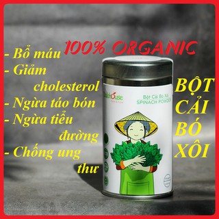 Bột Rau Cải Bó Xôi Sấy Lạnh DALAHOUSE 150gr 100% Organic [Chính Hãng]