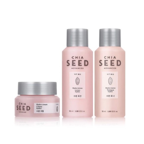 Bộ Sản Phẩm Dưỡng Ẩm THEFACESHOP CHIA SEED HYDRATING TRIO KIT 3pcs | BigBuy360 - bigbuy360.vn