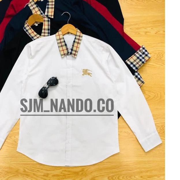 Áo Sơ Mi Burberry Chất Liệu Cotton Cao Cấp Cho Nam Size S / M L Xl Xxl 3xl