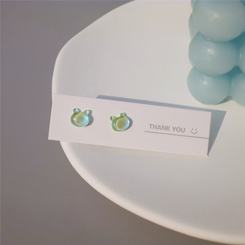 Bông tai arylic màu thạch hình mèo