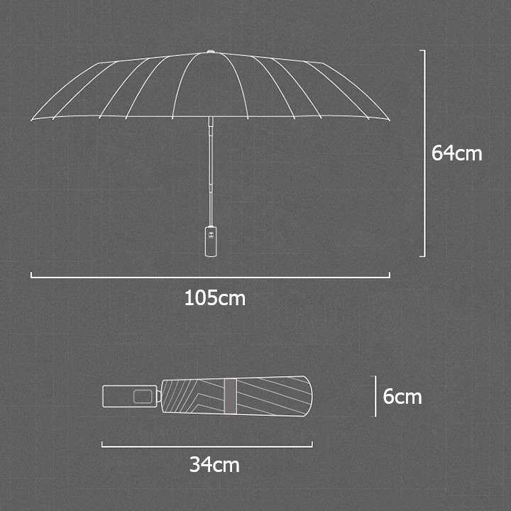 Ô dù che mưa đi nắng tự động xếp gấp gọn 12 nan chống UV cao cấp cho ô tô xe hơi nhiều màu