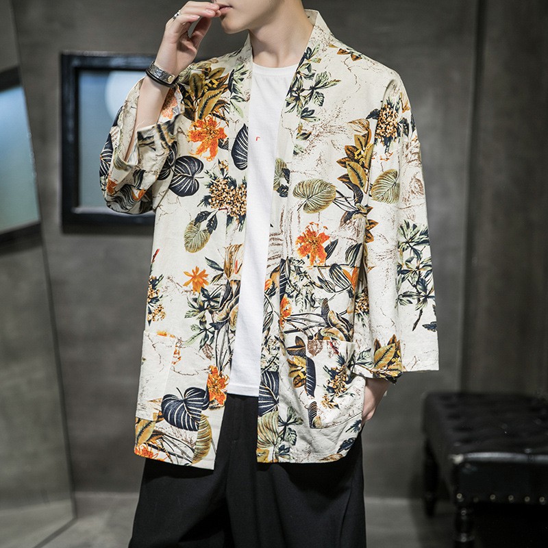 Áo Khoác Thô Đũi Nam Họa Tiết Chất Liệu Thô Đũi Thoáng Mát | BigBuy360 - bigbuy360.vn