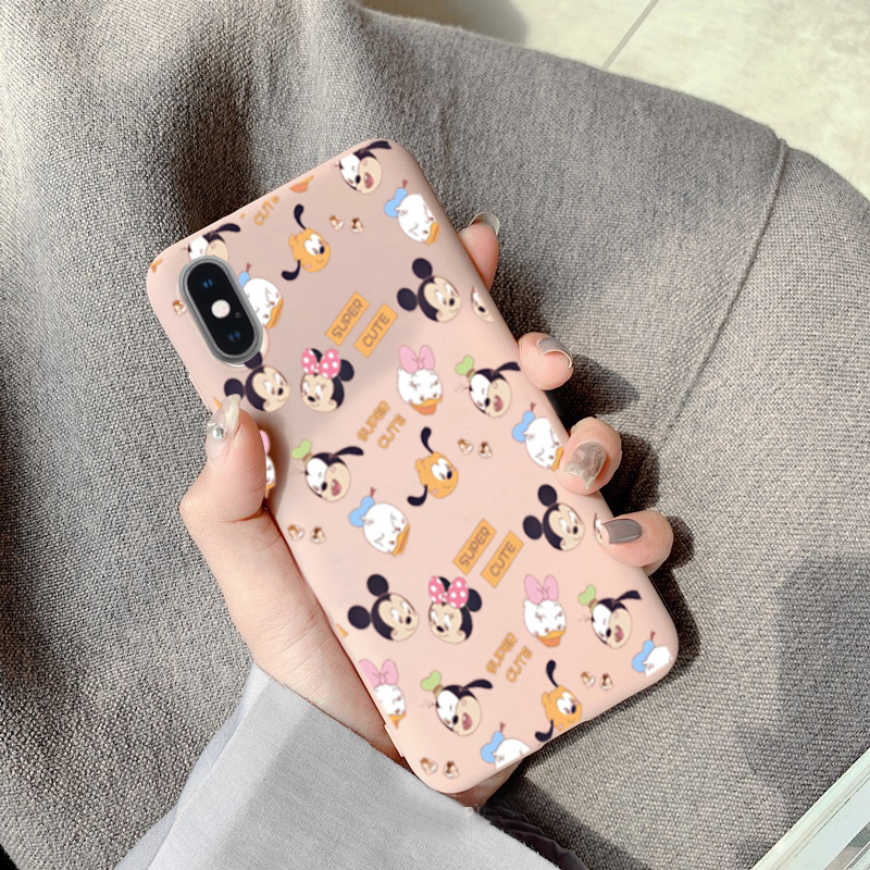 MINNIE IPHONE Ốp Lưng Silicone Họa Tiết Hình Mickey Minnie Thời Trang Cho Apple Iphone 11 11pro 11pro Max Iphone 5 5s Se 6 6s Se2 7 7plus 8 8plus X Xr Xsmax