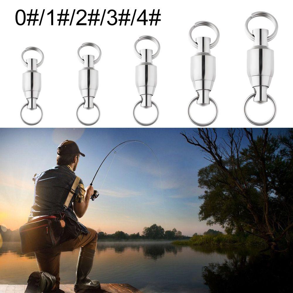 WONDER Set 10 Đầu Nối Xoay Câu Cá Bằng Thép Không Gỉ Size 0 # Đến 4 #