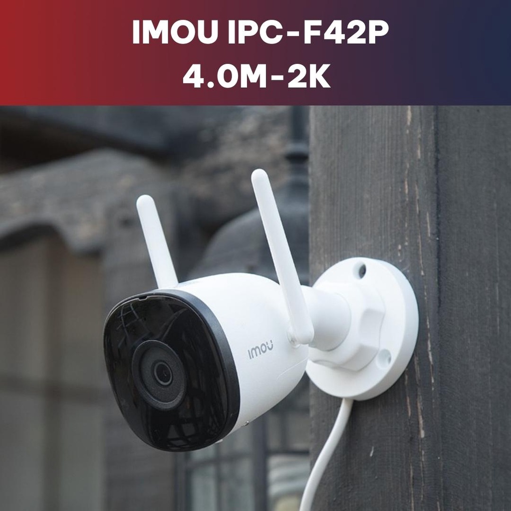 Camera imou IPC F42P, Camera Wifi ngoài trời Dahua, 2K - 4.0Mp, Chống nước,chống bụi, Chuẩn IP67