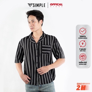 Áo Sơ Mi Nam ngắn tay TSIMPLE họa tiết vải lụa mềm mịn thoáng mát chống nhăn thời trang chuẩn form SMLSN01