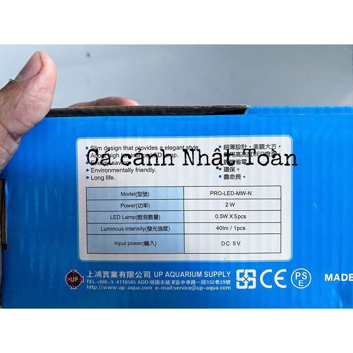 ĐÈN LED KẸP HỒ CÁ MINI 10CM UP AQUA LED LIGHT RẤT SÁNG