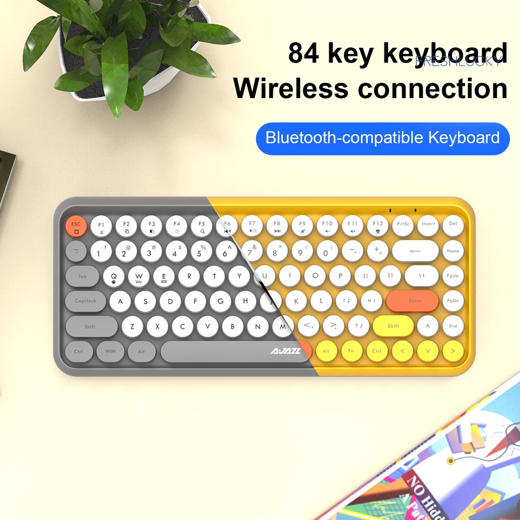 Bàn phím không dây Bluetooth AJAZZ 308I 84 phím hỗ trợ ngủ tự động cho laptop