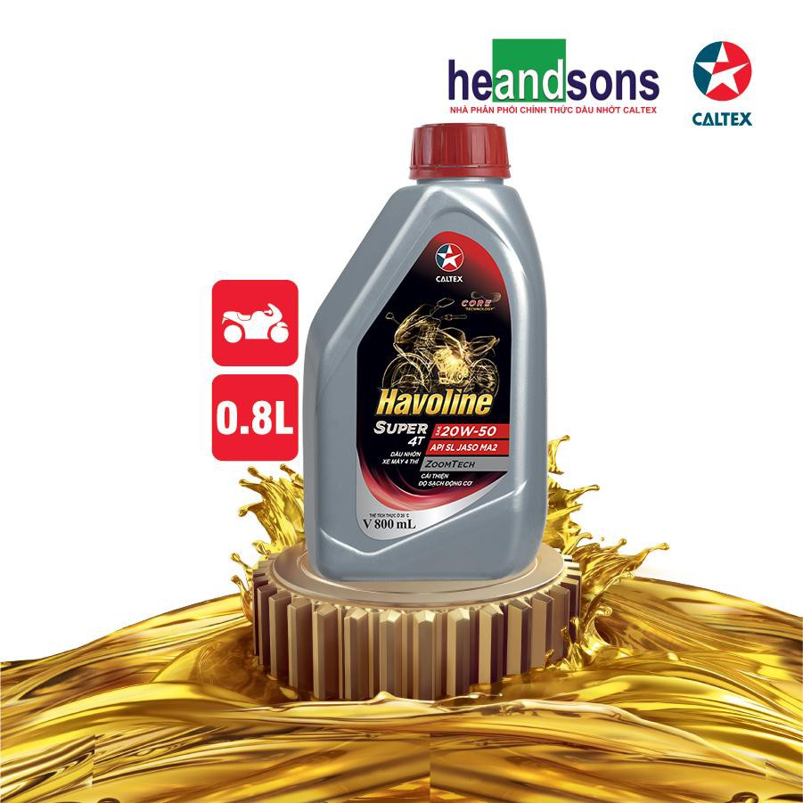 NHỚT CALTEX HAVOLINE 4T 20W50 0,8 LÍT HÀNG CHÍNH HÃNG