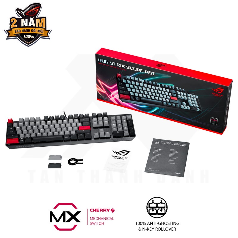 Bàn phím cơ Asus ROG Strix Scope PBT Blue - Hãng chính hãng