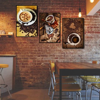 Tranh Trang trí quán cafe hiện đại chất liệu canvas