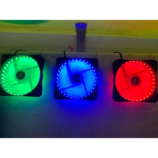 Fan Case, Quạt led tản nhiệt 33 bóng xanh, đỏ