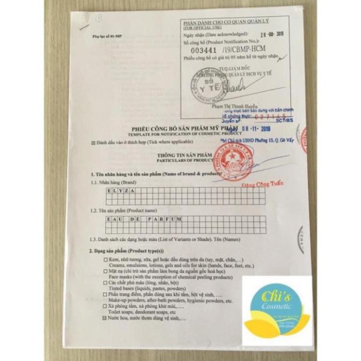 MẪU THỬ NƯỚC HOA NỮ ELYZA 2ml - HƯƠNG THỊ PLATINUM [HÀNG TẶNG KHÔNG BÁN] | BigBuy360 - bigbuy360.vn