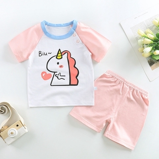 Set Đồ 100% Cotton Tay Ngắn Cho Bé Trai & Gái