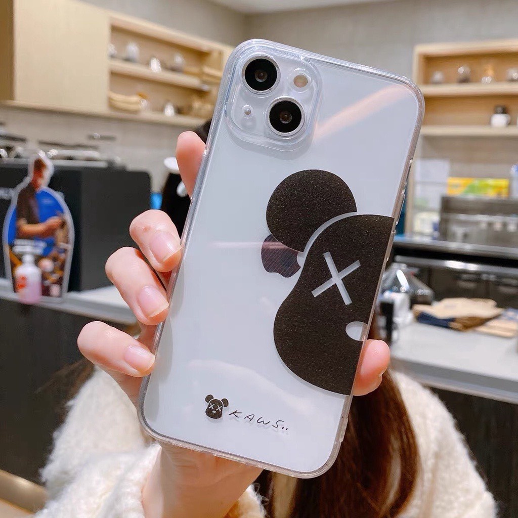 Ốp Lưng Iphone Trong Suốt, Bảo Vệ Camera In Hình Gấu KAWS Đôi 7Plus,8Plus,x,xs,xsmax,11,11promax,12,12promax,13,13promax