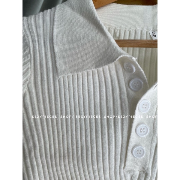 [ẢNH THẬT 100%]Áo polo gài nút thun gân màu trắng siêu co giãn- HÀNG CAO CẤP CÓ SẴN | BigBuy360 - bigbuy360.vn