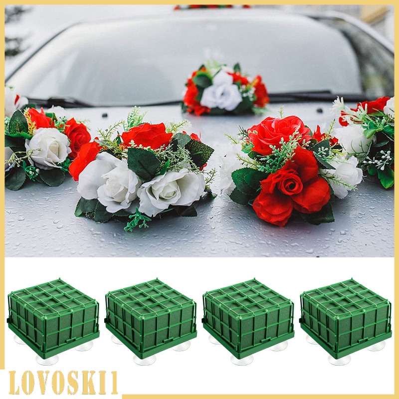 [LOVOSKI1] 4Pcs Square Floral Foam Fresh Plants Flower Holder Dispaly Foam Blocks DIY