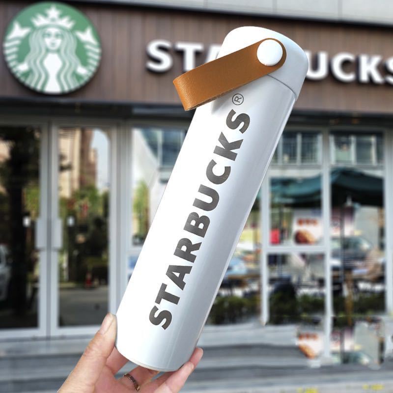 Bình đựng cà phê Starbucks cách nhiệt bằng inox 304 họa tiết vân gỗ