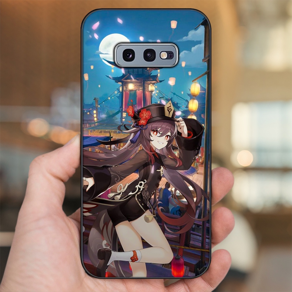 Ốp lưng Samsung S10e viền đen in hình Hutao Genshin Impact
