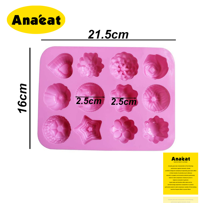 Khuôn silicone 12 lỗ ANAEAT