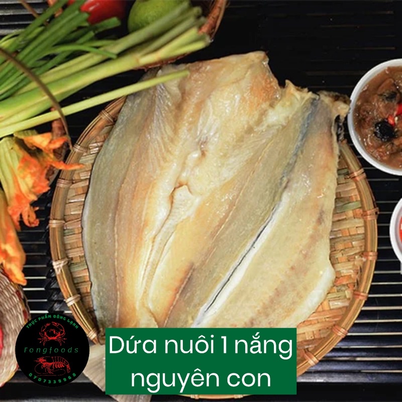 khô cá dứa nuôi 1 nắng nguyên con 700-1kg)