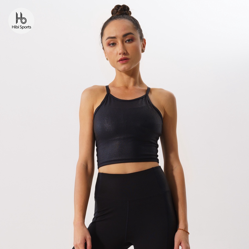 Áo tập Yoga - Gym croptop 2 dây đan chéo Hibi Sports CR806 - Kèm mút nâng ngực