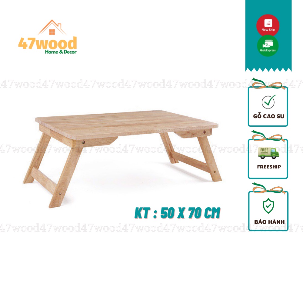 Bàn gỗ đa năng chân xếp gọn kích thước 50x70cm - Bàn gỗ chân gấp gon 47wood