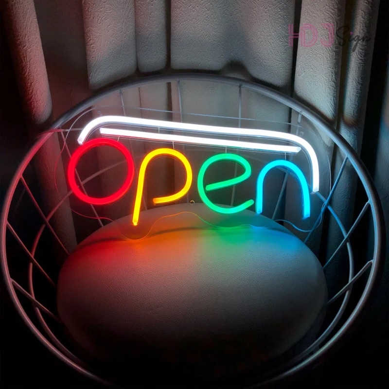 ĐÈN LED CHỮ OPEN TRANG TRÍ HÀNG, QUÁN