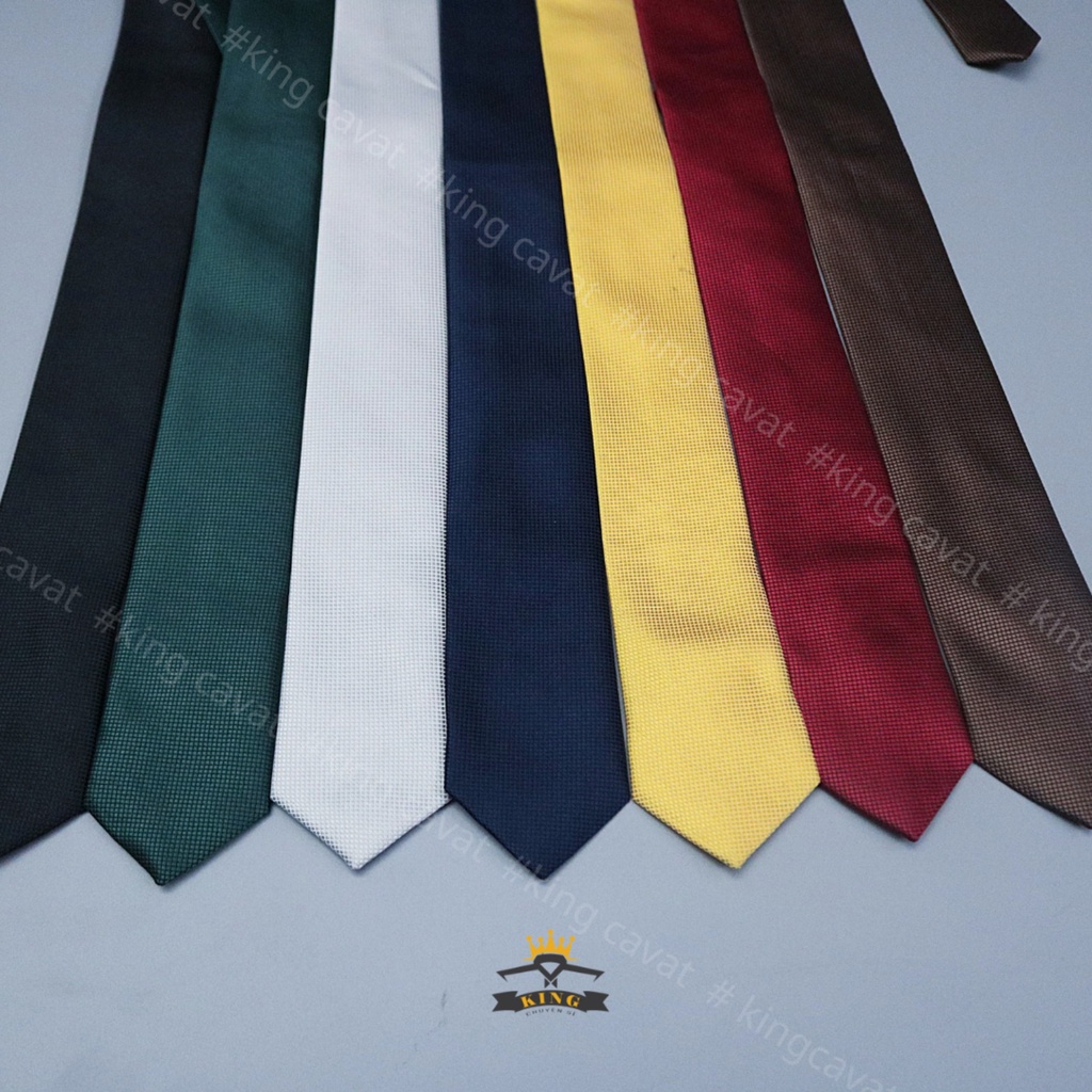 Cà vạt nam cho công sở KING caravat đen vải slik lụa bản nhỏ 6cm style hàn quốc [C15]