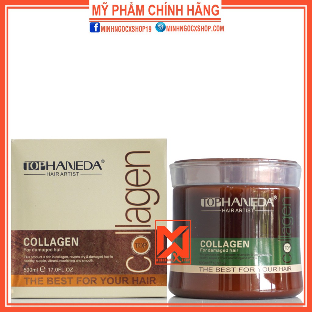 Ủ tóc - kem ủ tóc phục hồi HANEDA TOP COLLAGEN 500ml chính hãng