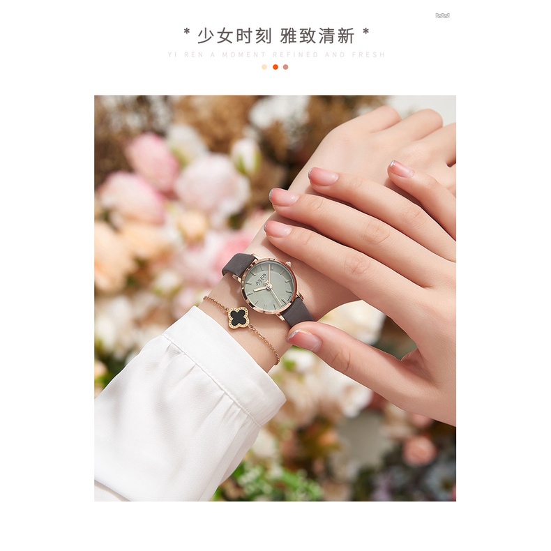 Đồng Hồ Quartz Julius Mặt Tròn Thiết Kế Đơn Giản Tinh Tế Thời Trang Xuân Hè Cho Nữ 963